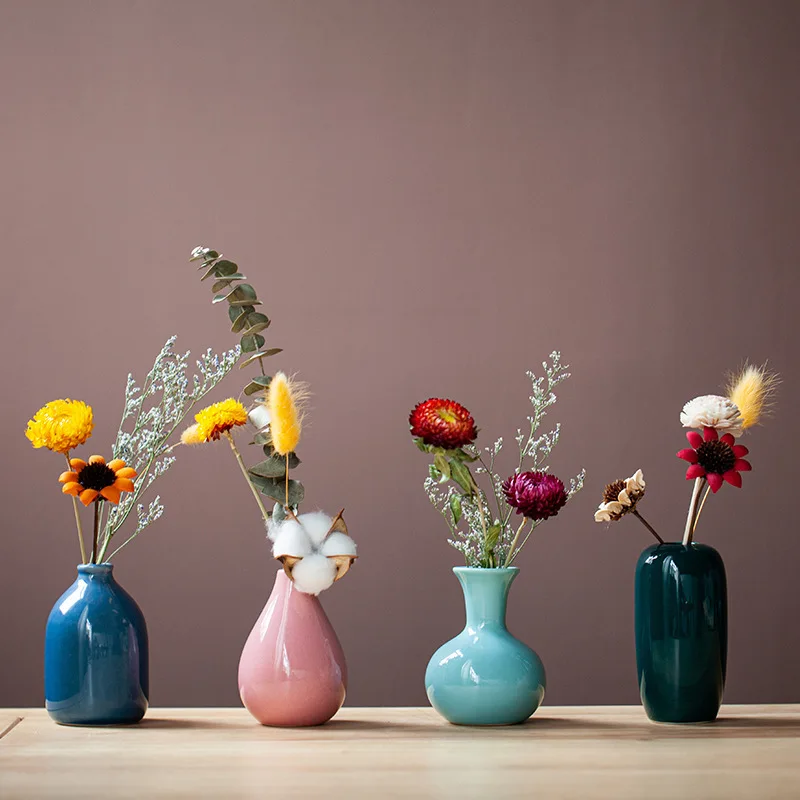 Vasi da fiori moderni per case, decorazione del soggiorno, vaso in ceramica creativa, accessori per la casa