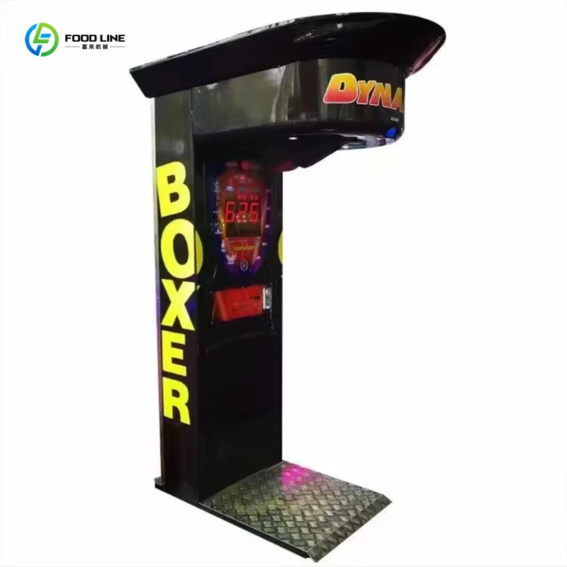 Custom Hot Popular Big Punch Boxing Arcade Coin Operated Indoor Adult Strength Test Game With Prize Exchange