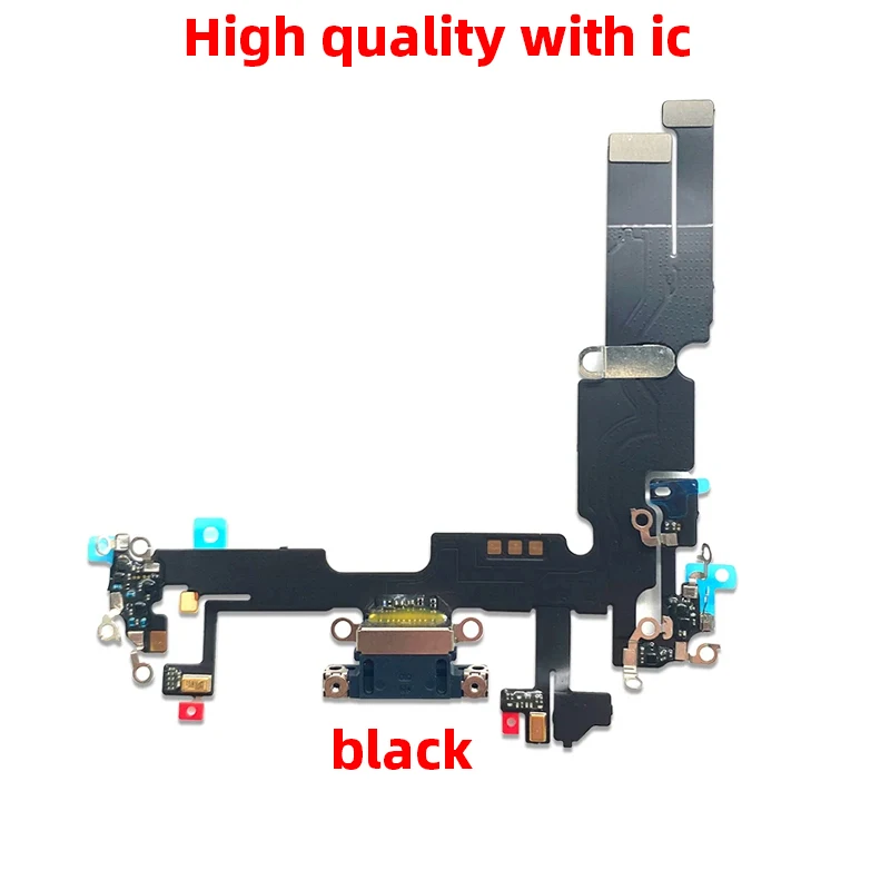 New 1:1 with IC For iphone 14 plus 14plus Charging Port Flex Microphone Mini USB Charger Dock Connector Repair Replacement