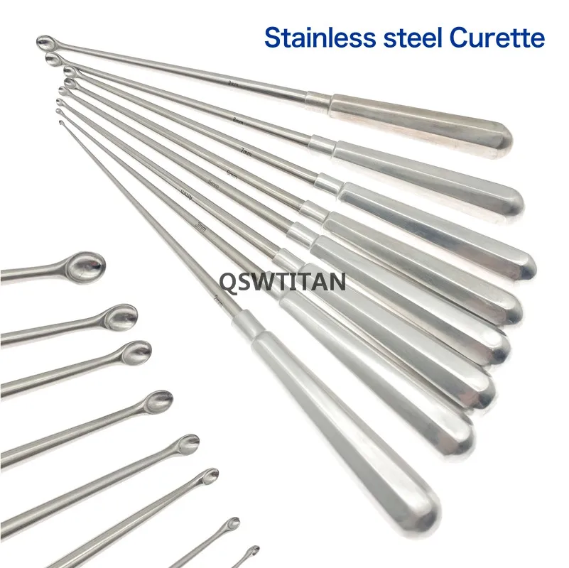 Stainless Steel Bone Curette Veterinary Orthopedics Instruments Bone Spoon Tools