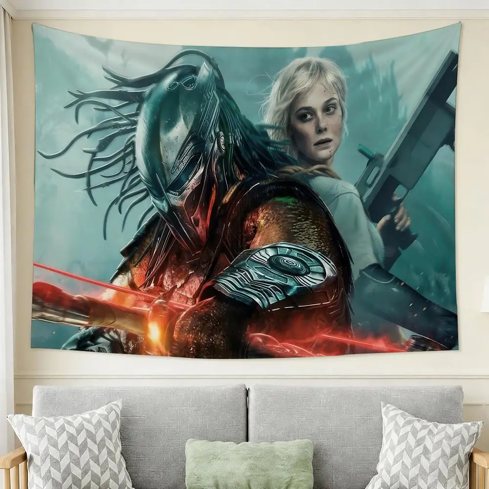 Movie P-Predator Tapestry Wall Hanging Tapestry Aesthetic Room Decor Banners for Bedroom Living Room Outdoor Party