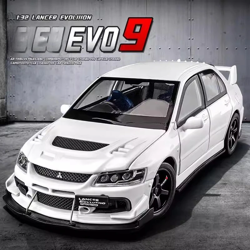 

1:32 Lancer Evolution EVO модель автомобиля из сплава, имитация модели автомобиля, украшение, спортивный автомобиль, детская игрушка, гоночный мальчик