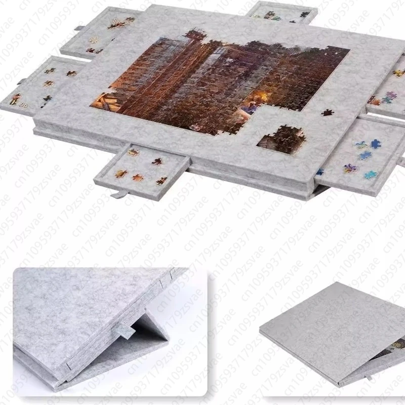Puzzle Board Mat Felt Blanket Folding Non - Slip Inclined Thickening Storage Board with Bracket