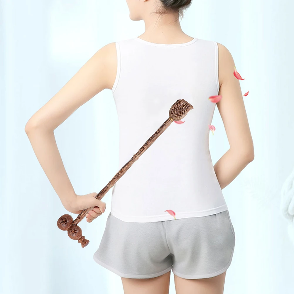 

4 Pcs Back Scratcher Massage Hammer with Long Handle for Ergonomic Handheld Itch Use Body Massager Wood Tool