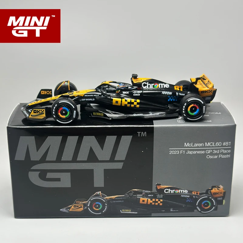 مينيجت 1:64 ماكلارين MCL60 # 4 لاندو نوريس # 81 أوسكار بيستري 2023 F1 سيارة سباق سبيكة سيارة موديل 767 768 #3