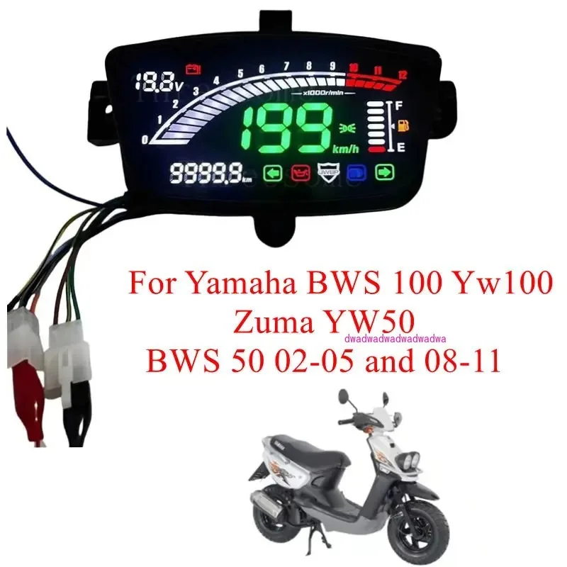 

Motorcycle Digital Speedometer Gauge Meter For Yamaha BWS 100 Yw100 Zuma YW50 BWS 50 02-05 and 08-11 Dashboard Assembly