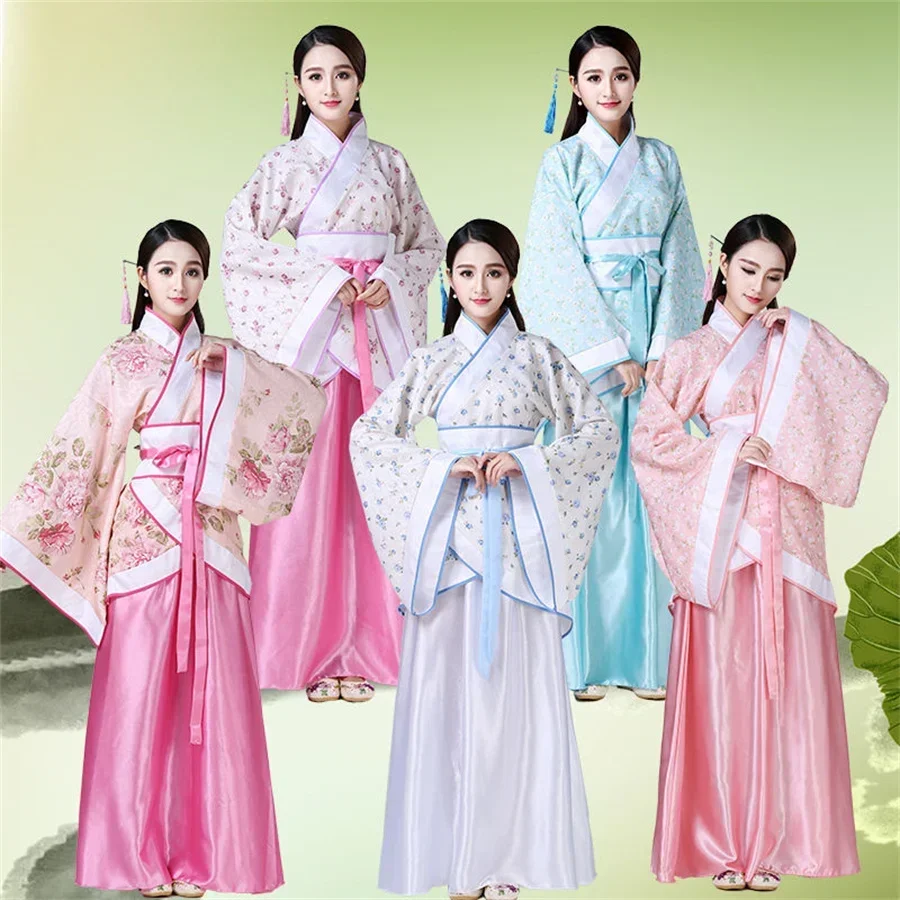 Hanfu Dress Women Chinese Traditional Gradient Purple&Pink Hanfu Female Carnival&Halloween Princess Cosplay Costume Plus Size