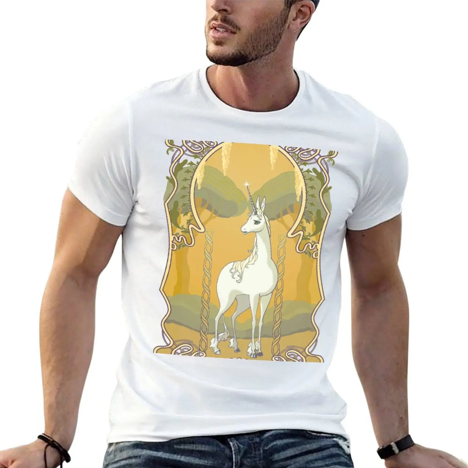 

shirts Last The t man Unicorn cotton men 100% t T-Shirt for shirt casual men Nouveau Art