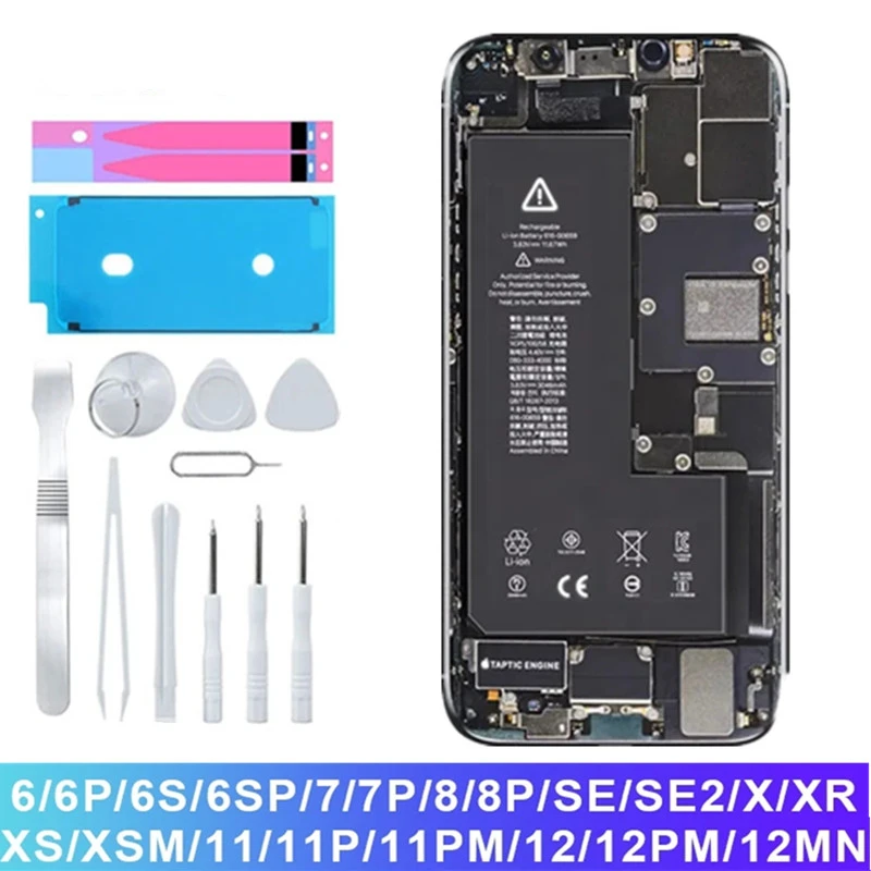 Battery For iPhone 7 6S 6 8 Plus 11 12 Pro X XS MAX XR Replacement Bateria For Apple iPhone SE SE2 5S 5C 5 12 Mini Battery