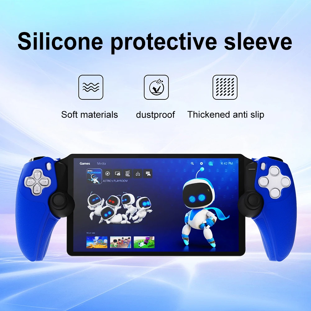 Silicone Case for PS5 Portal Console Non-Slip Skin Sleeve Ergonomic Protective Cover for Playstation 5 Portal Handheld Gamepads