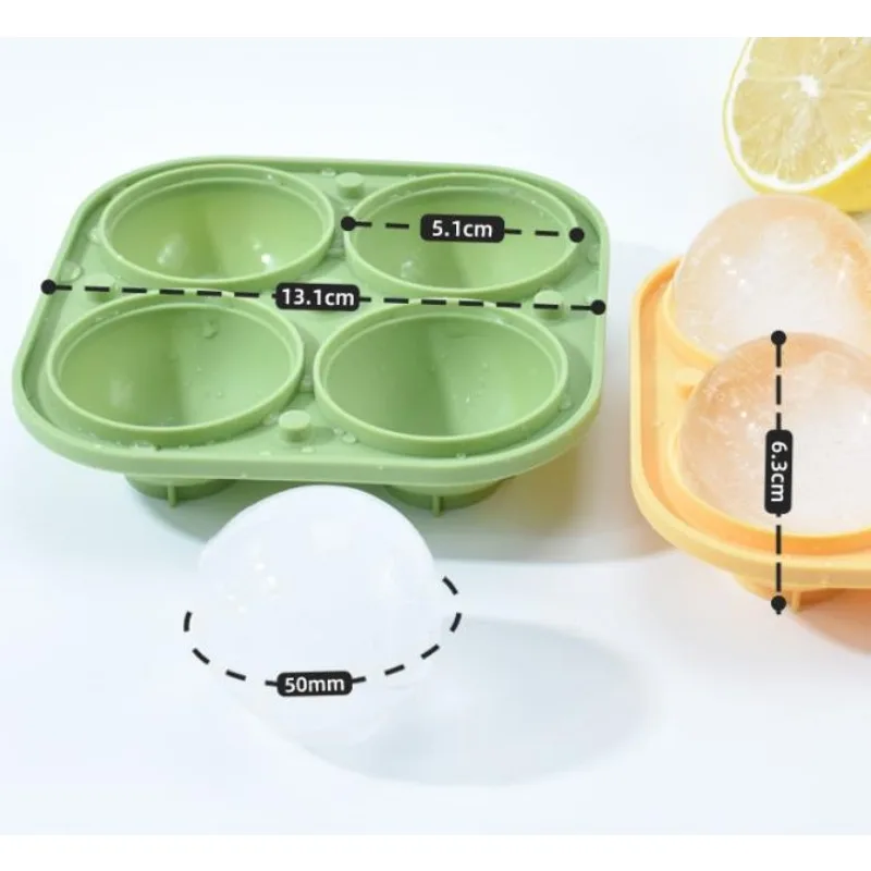 Große Silikon-Eiswürfelform, leicht zu entnehmen, kein Auslaufen, für Whiskey, Cocktails, Saft, Partys, perfektes Küchen- und Hausbar-Zubehör – Detail 1