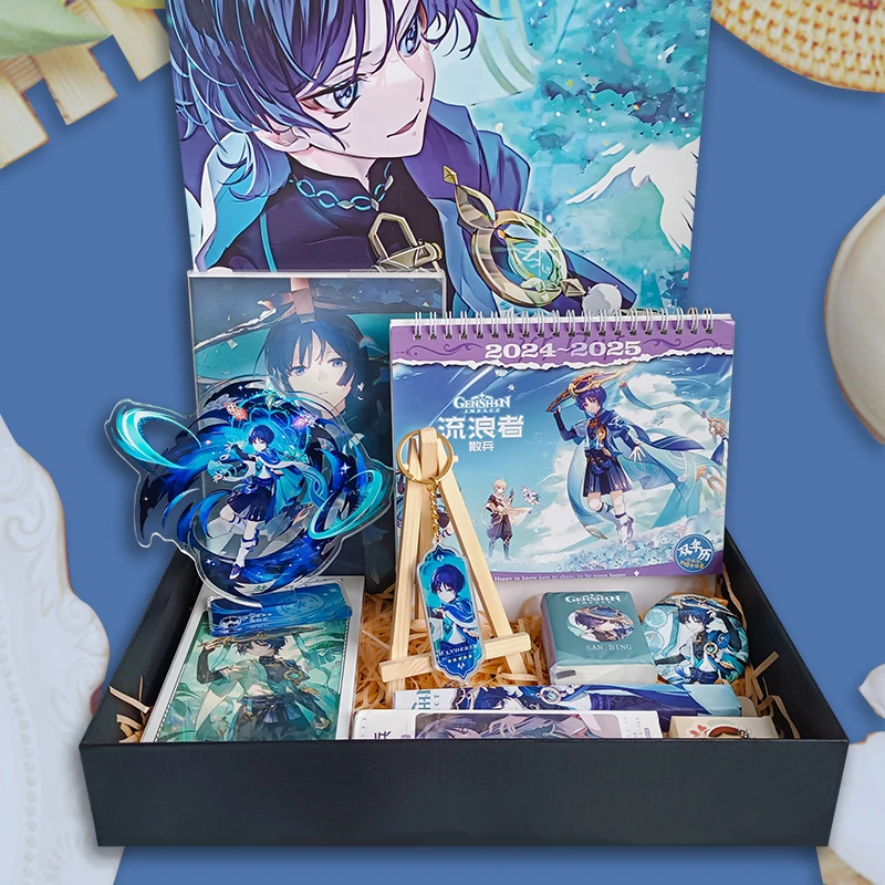 

Wanderer Furina Figure Standing Plates keychain Gifts Anime Genshin Impact Game enthusiasts collect gifts