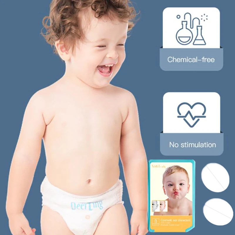 

8Pcs Ear Corrector Tape Ear Corrector Fixer Cosmetic Ear Stickers Like Elf Ears Stretched Ears Ear Corrector Tool