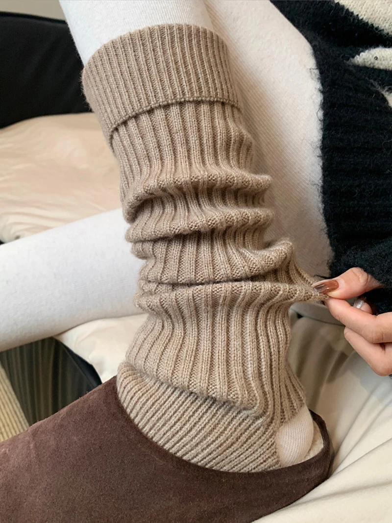 

Вязаные гетры для ног, модные сексуальные осенне-зимние носки в стиле Лолиты, японские милые носки до середины икры JK College Wind Tube Pile