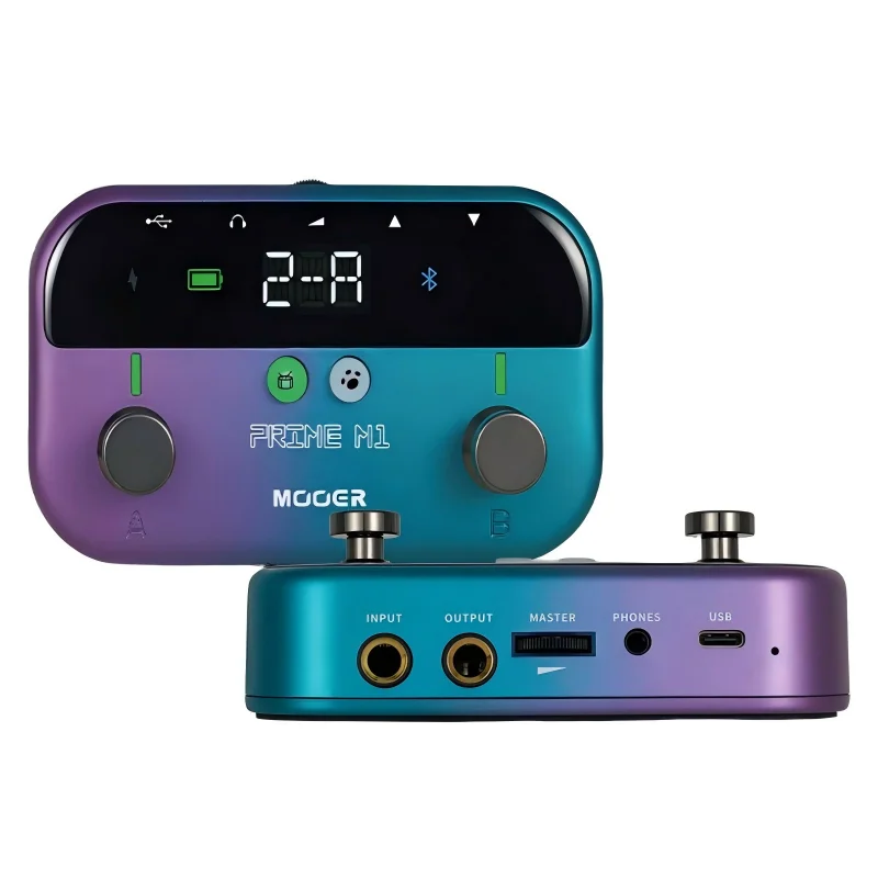 MOOER Guitar Pedal Prime M1 Effectors with 128 Guitar Effects Drum Machine Tuner LOOPER Support Bluetooth Built-in Battery
