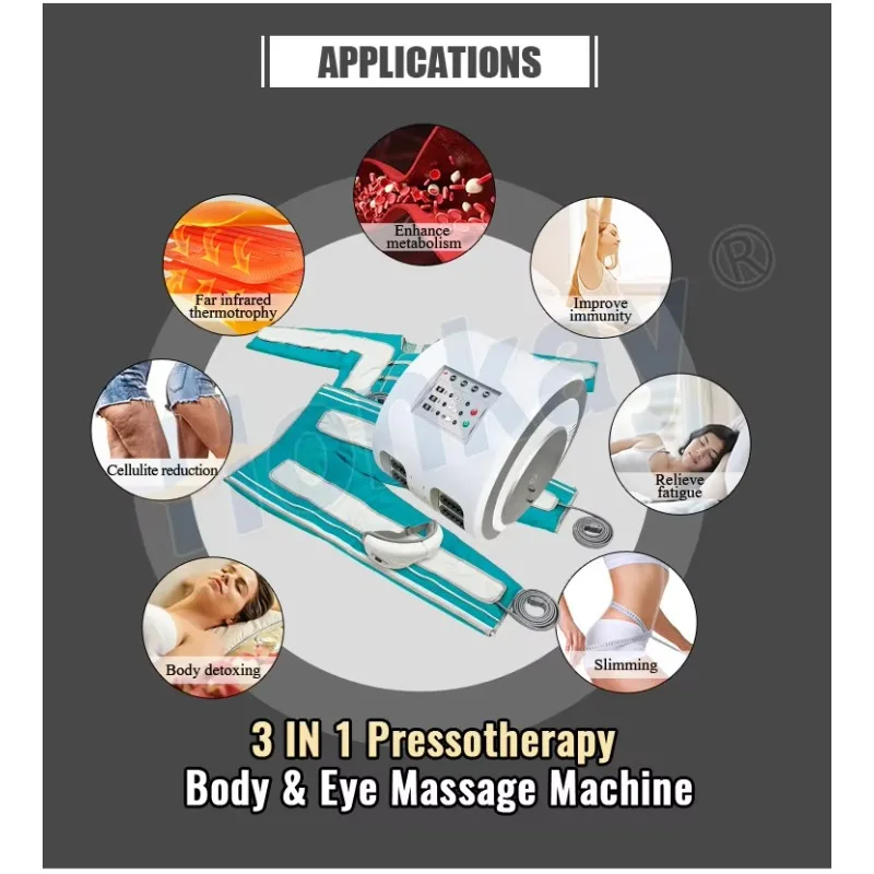 Full Body 3 in 1 Pressotherapy Massage Suit Pants Leg Massage Slimming Pressotherapy Lymphatic Drainage Equipment