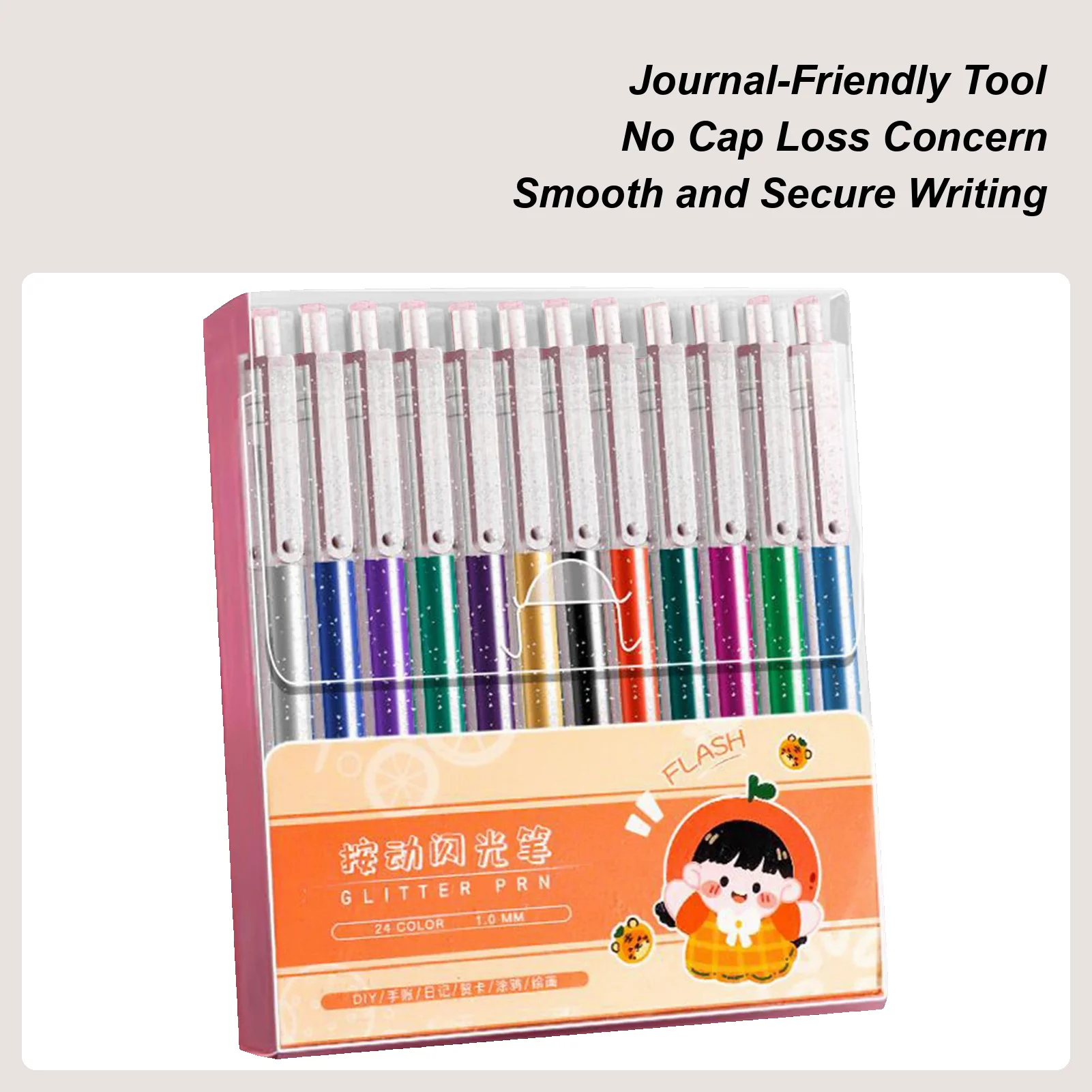 

Glitter Gel Pen Kit Writing Glitter Gel Ink Pens Fade-Resistant Bleed-Proof Art Stationery Retractable Supplies For Teens
