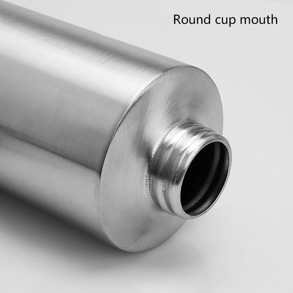 350 مللي/550 مللي الحمام زجاجة صابون اليد 304 حوض مطبخ ستنلس ستيل كونترتوب موزع الصابون زجاجة محلول الحمام الفضية