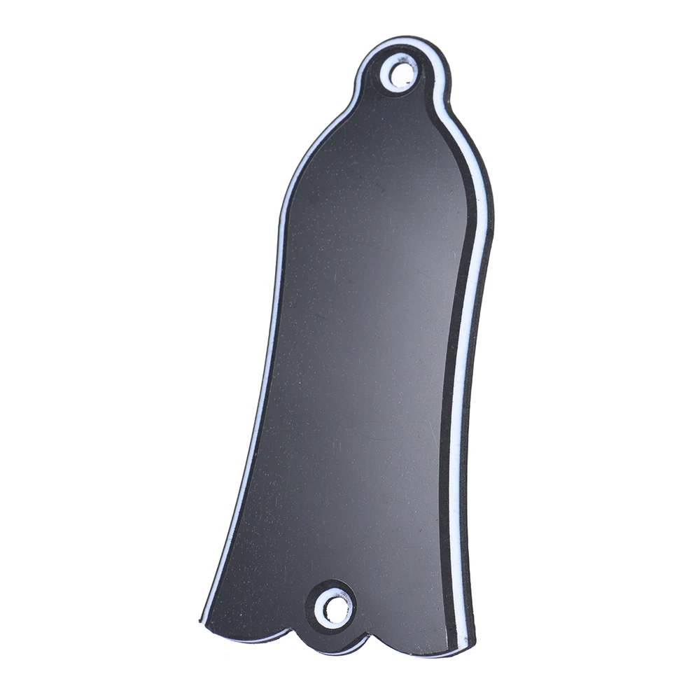 Guitar Accessories black 2 Holes -shaped PVC  Rod Cover Plate Scroll Plate for Gibson LP SG Flying V ES Guitar Black