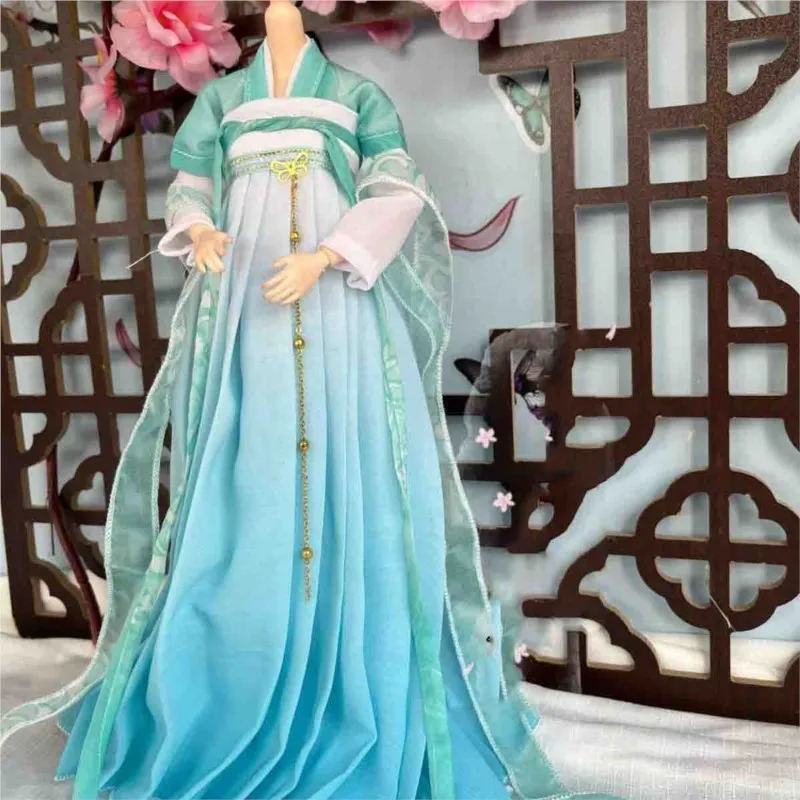 Kinder Einfache 30 cm Puppe Hanfu Kleidung Kinder Chinesischen Stil Alte Vintage Hanfu Kleidung Einfache Puppe Zubehör LI089