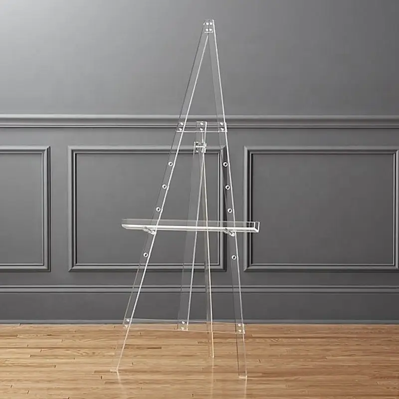 

Acrylic transparent adjustable floor wedding dress rack modern acrylic