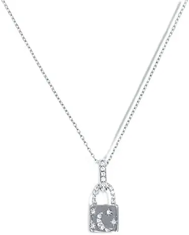 

Women's Clavicle Chain with Moon Pendant Ball Button Jewelry