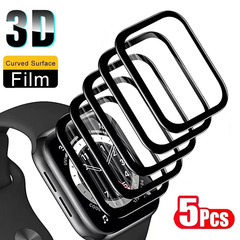 

1/3/5PCS Screen Protector For Apple Watch Series 9 8 7 6 40MM 41MM 42MM 44MM 45MM 38MM Soft Film No Glass For IWatch Ultra 49mm