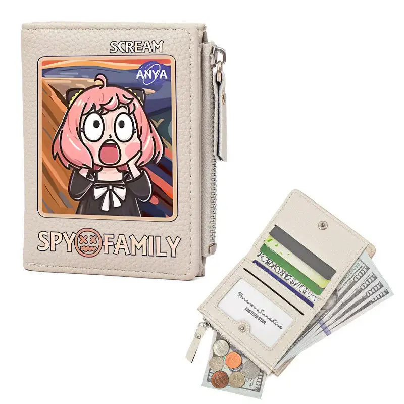 Ins Style Spy X Family Aniya Anime Merchandise Student Edition Wallet Short Two-In-One Coin Purse Anime