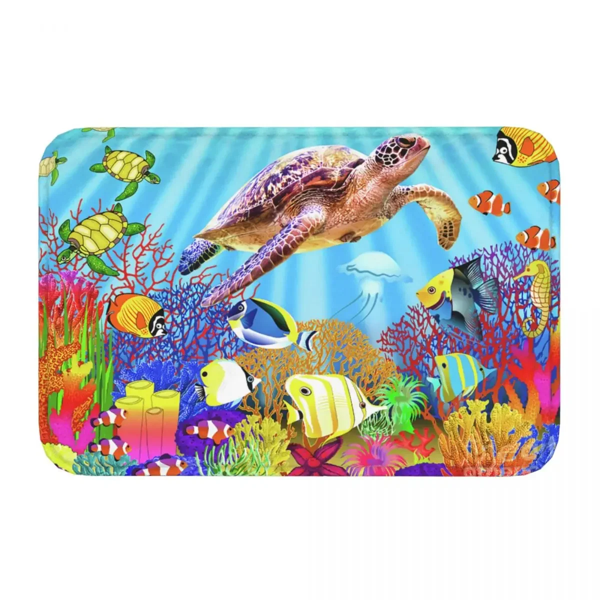 Non-Slip Carpet Sea Turtle Doormat Living Room Bath Mat Entrance Door Decor Rug