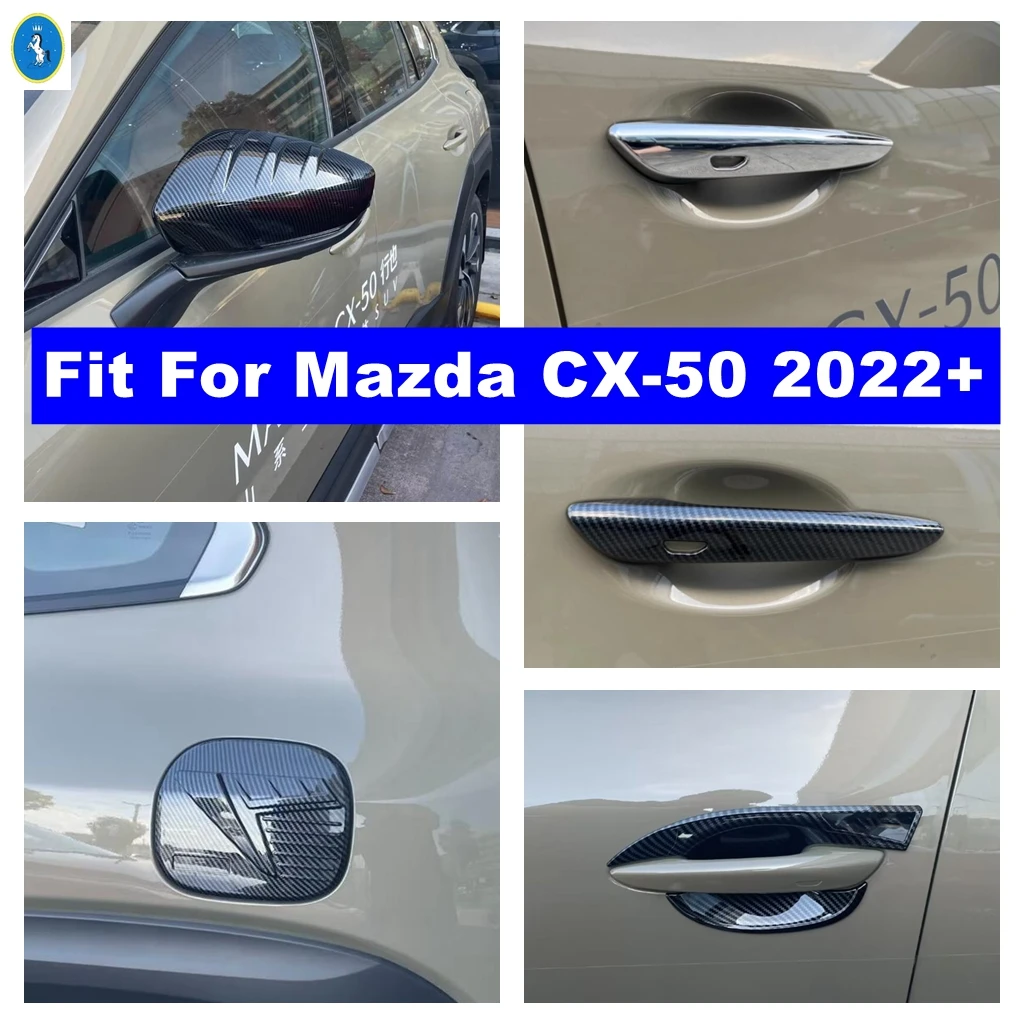 

Car Exterior Door Handle Bowl / Rearview Mirror Cap Shell / Fuel Tank Oil Cover Trim Accessories For Mazda CX-50 2022 2023 2024