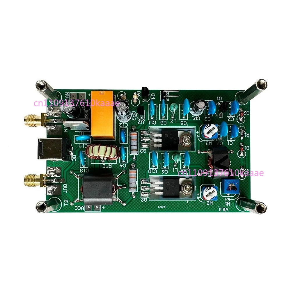 30W Shortwave RF Power Board 3-28MHz CW SSB Linear HF Amp 0.1-3W Input with Heatsink