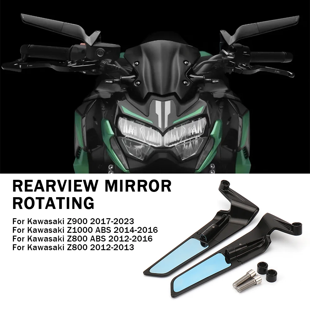 

NEW Rear View Mirrors Motorcycle Rearview Side Mirrors For Kawasaki Z900/Z1000 ABS/Z800 ABS/Z800/ 2012-2023