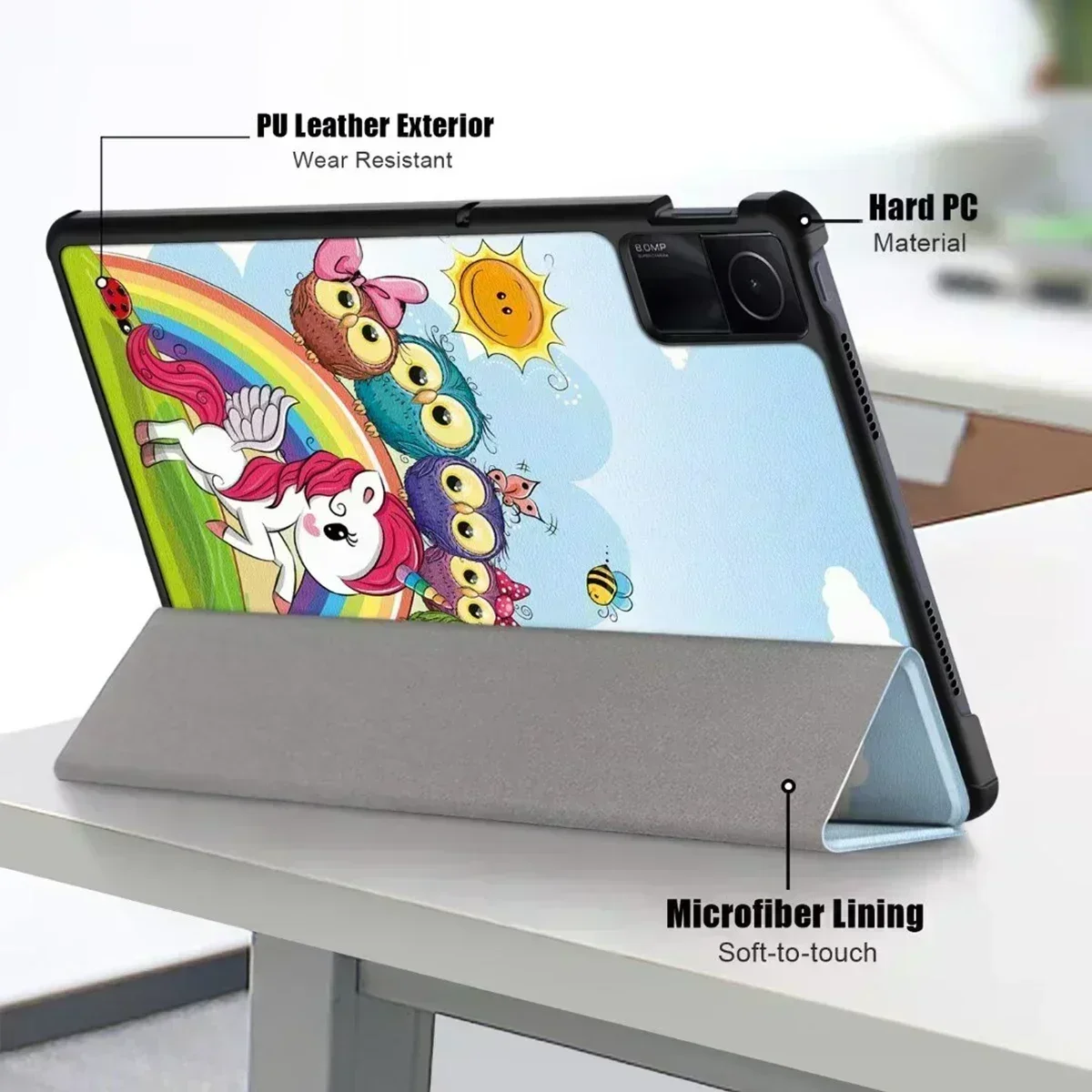 Funda voor Xiaomi Redmi Pad SE 11 "Redmi Pad 10.61" Case Flip Stand Smart Cover voor Xiaomi Pad5 Pad6 Tablet Case Auto Sleep/Wake