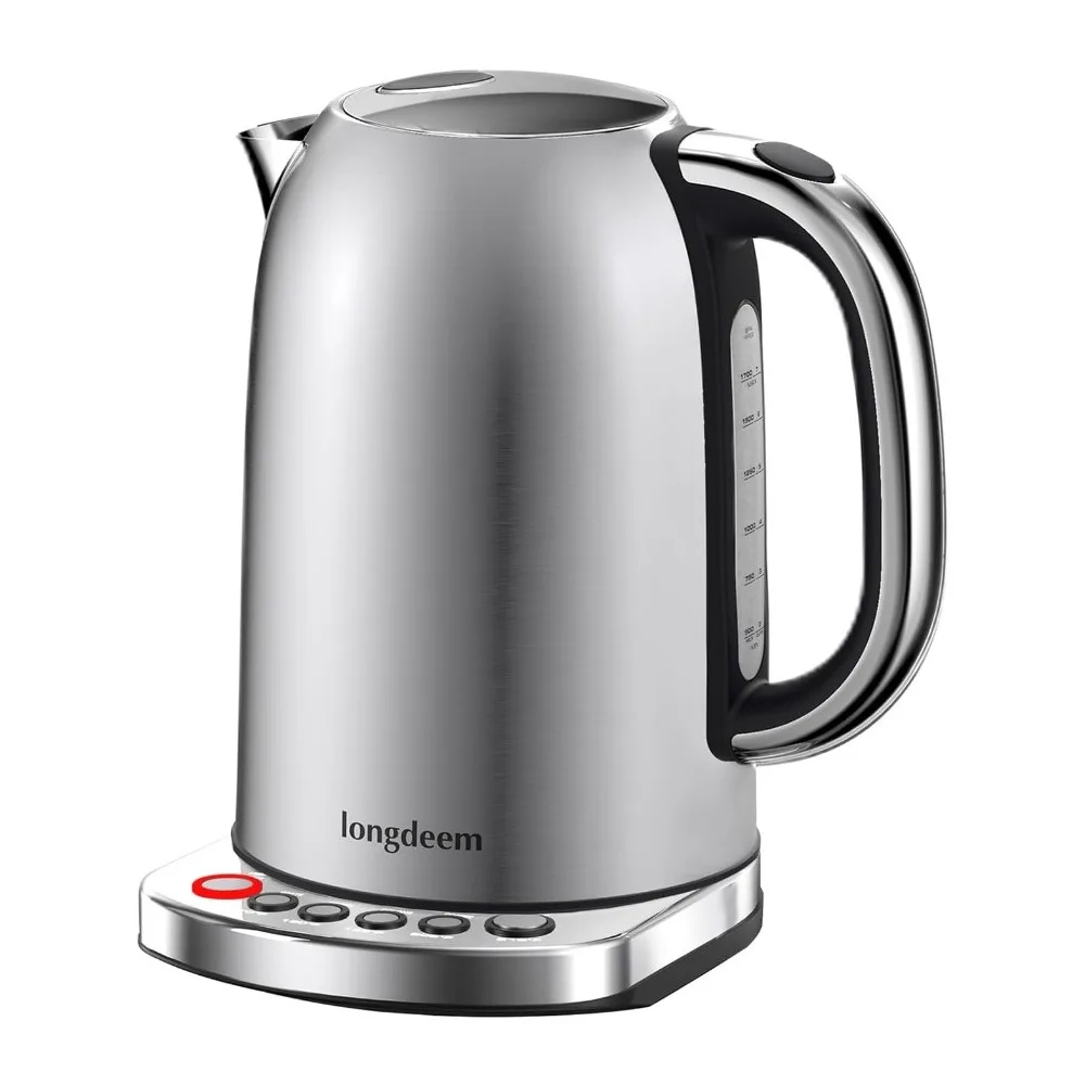 

Temp Control Electric Tea Kettle,Stainless Steel Water Boiler & Heater,Fast Boiling 1500 Watts,Cordless Kettle with Auto Shutoff