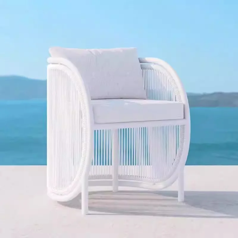 바 빌라 정원 의자 잔디 안뜰 단순 거실 정원 의자 발코니 알루미늄 가구 Gartenstuhl MHSF