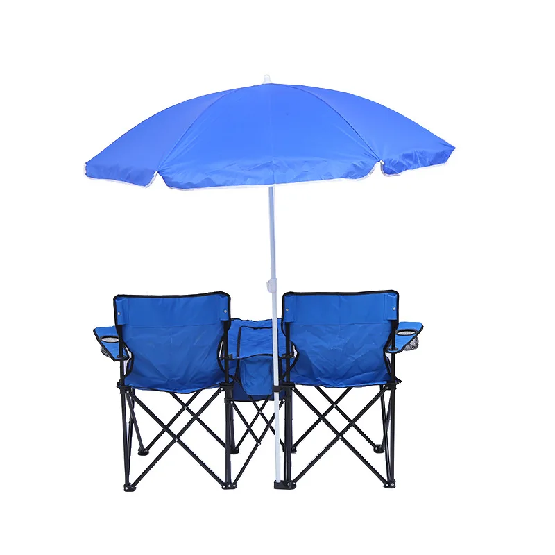 

New Hot Sale Folding Double Fishing Chair Umbrella Outdoor Camping Picnic Beach Chair Portable Fish Chair