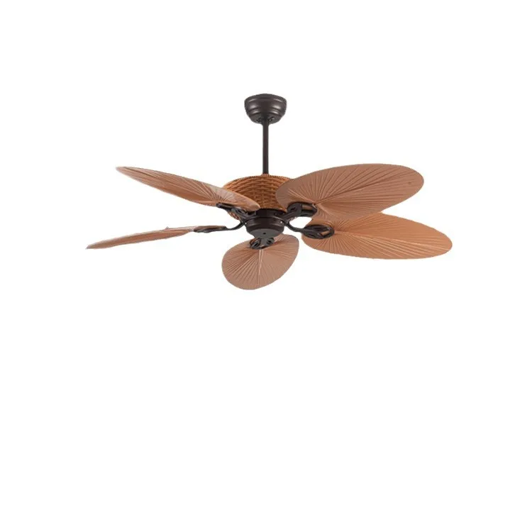 

American Ceiling Fan Ceiling Fan Light Retro Commercial Hotel Restaurant Fan Light Imitation Wood