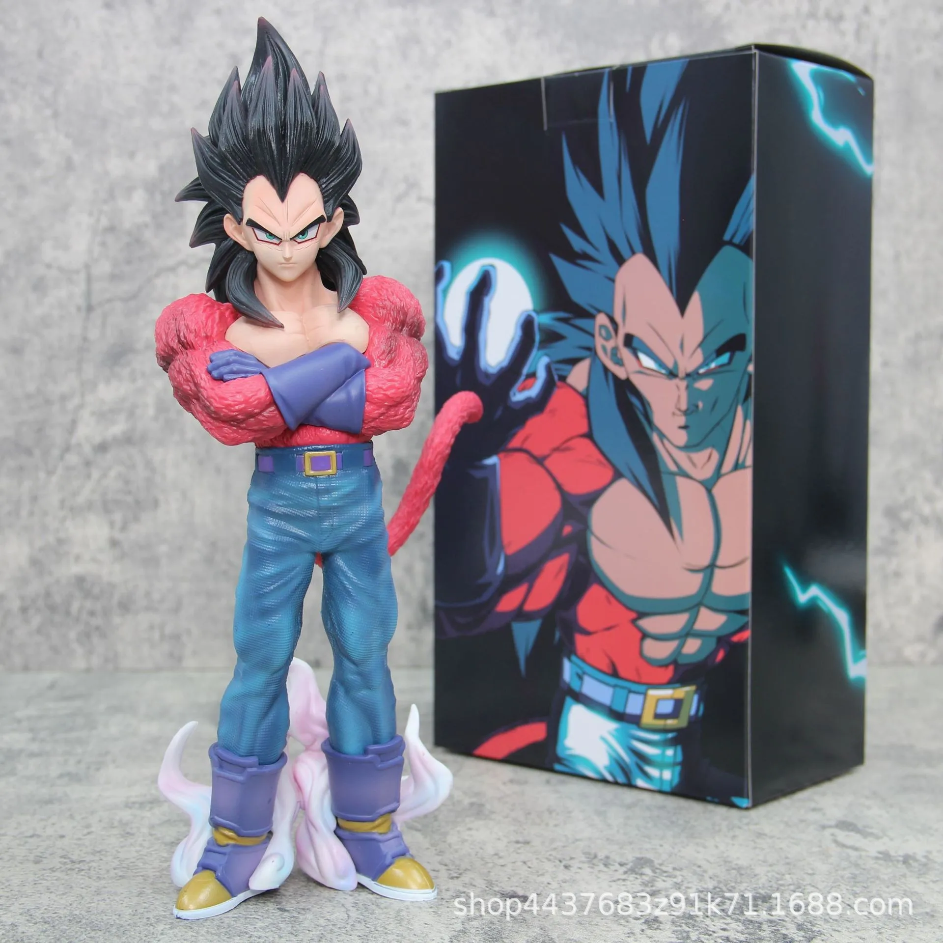 

29cm Dragon Ball Super Vegeta Figures SSJ4 Goku Action Figures Super Saiyan Anime PVC Model Collection Toys