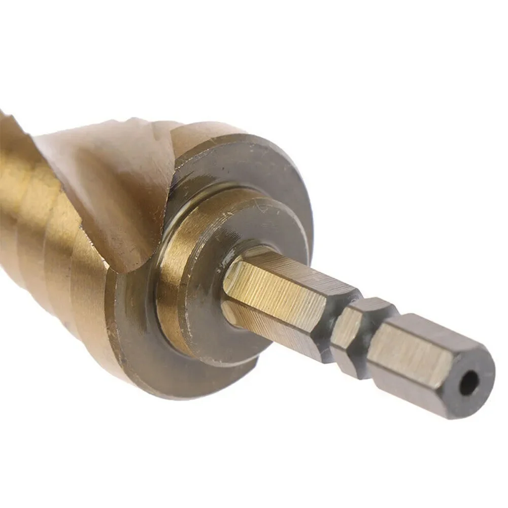 6-25mm HSS Step Drill Bit Hex Shank Electric Drill tools Spiral Fluted Step Cone Drill Hole Cutter Drilling Plastic Metal Wood