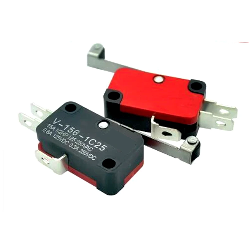 20PCS/Lot V-156-1C25 Micro switch with long wheel Small travel limit micro switch