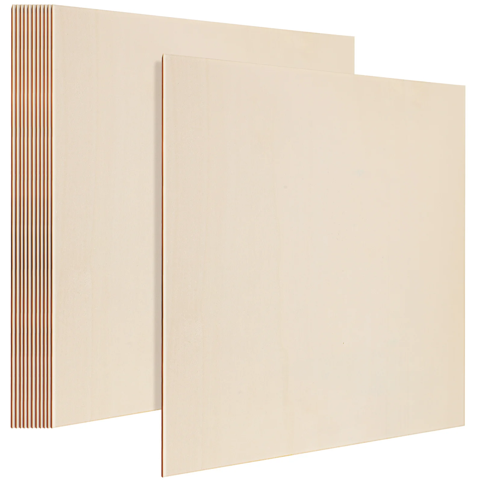 

12pcs Unfinished Wood Squares Multi-Layer Plywood Craft Panels Smooth Edges For Painting Staining Burning Diy Crafts Wood Blanks
