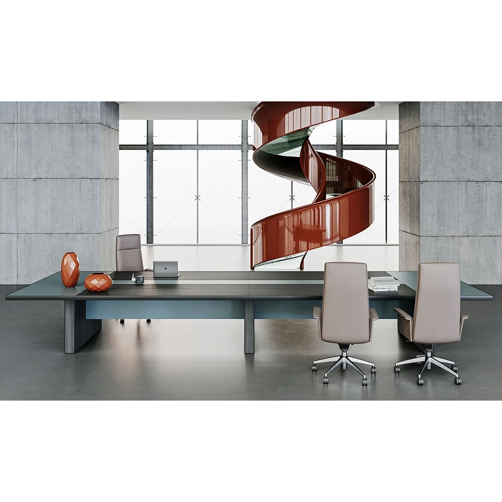 

Роскошный современный дизайн, деревянный конференц-стол и стулья емкостью 16 человек для офиса или школы, конференц-зала