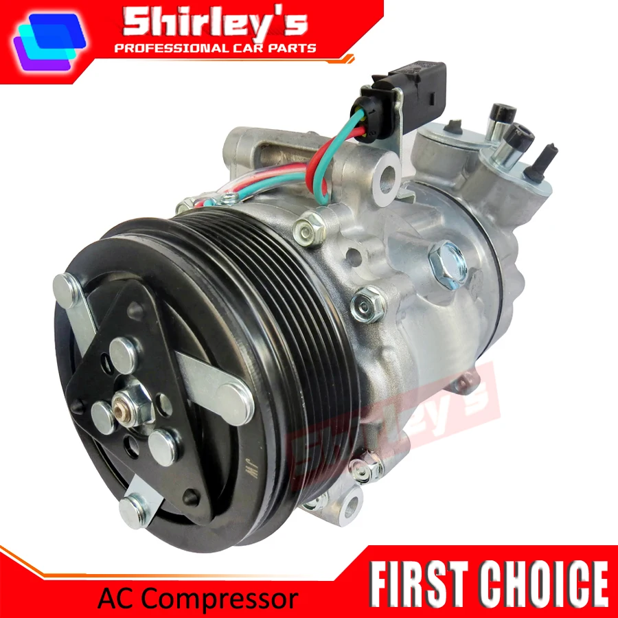 Sanden SD6V12 Auto A/c Ac Compressor For AUDI SKODA VOLKSWAGEN 6RF820803C 6R0820803B 5U0820803F 0282909253 0053612353 6PK 110mm