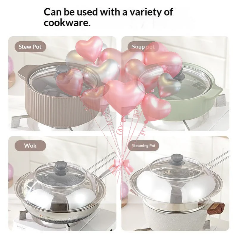 Stainless Steel Oil Splatter Guard Lid With Transparent View Window Heat Resistant Knob For Home Kitchen Frying Pan Cooking Use