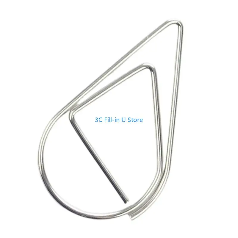 G8TA 100 PCS Nước thả hình dạng giấy clip kim loại clip dấu trang nhỏ