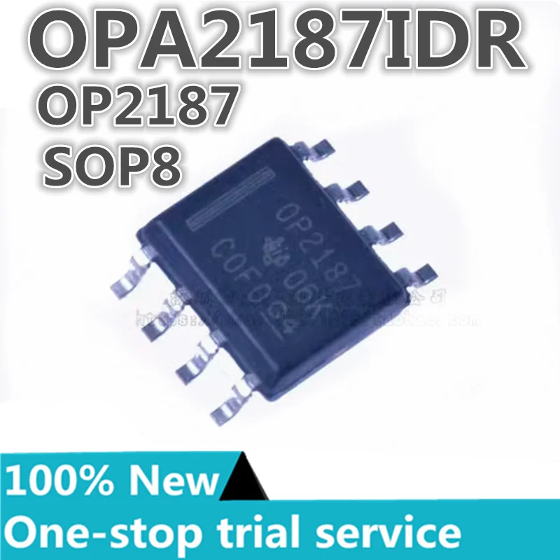 2-100PCS %Original stock OPA2187IDR marking OP2187 0P2187 SOP8 dual-channel precision amplifier chip
