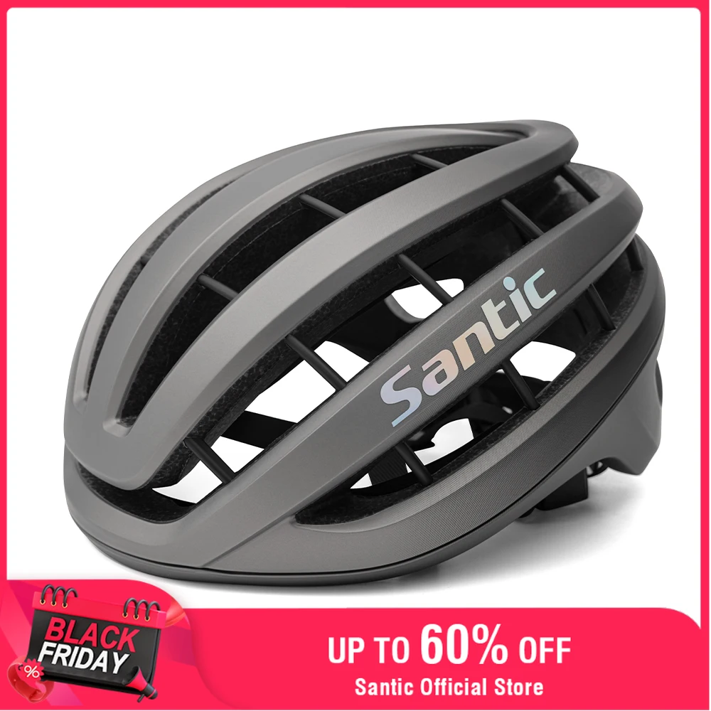 

Santic Cycling Helmet Professional Ultralight Helmet Mountain Breathable Safety Bicycle Equipment