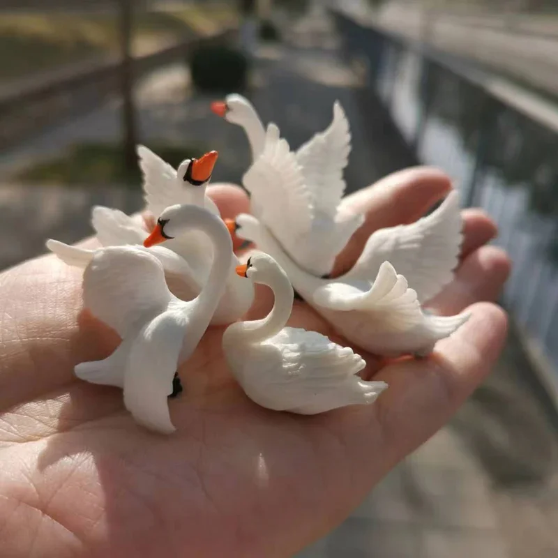 الجنية حديقة غنوم ، أوزة سوان ، بيت الدمية ، مصغرة ، الجنية ، تررم ديكور ، الحرف اليدوية ، diy بها بنفسك اللوازم ، جديد ، 5 قطعة #3