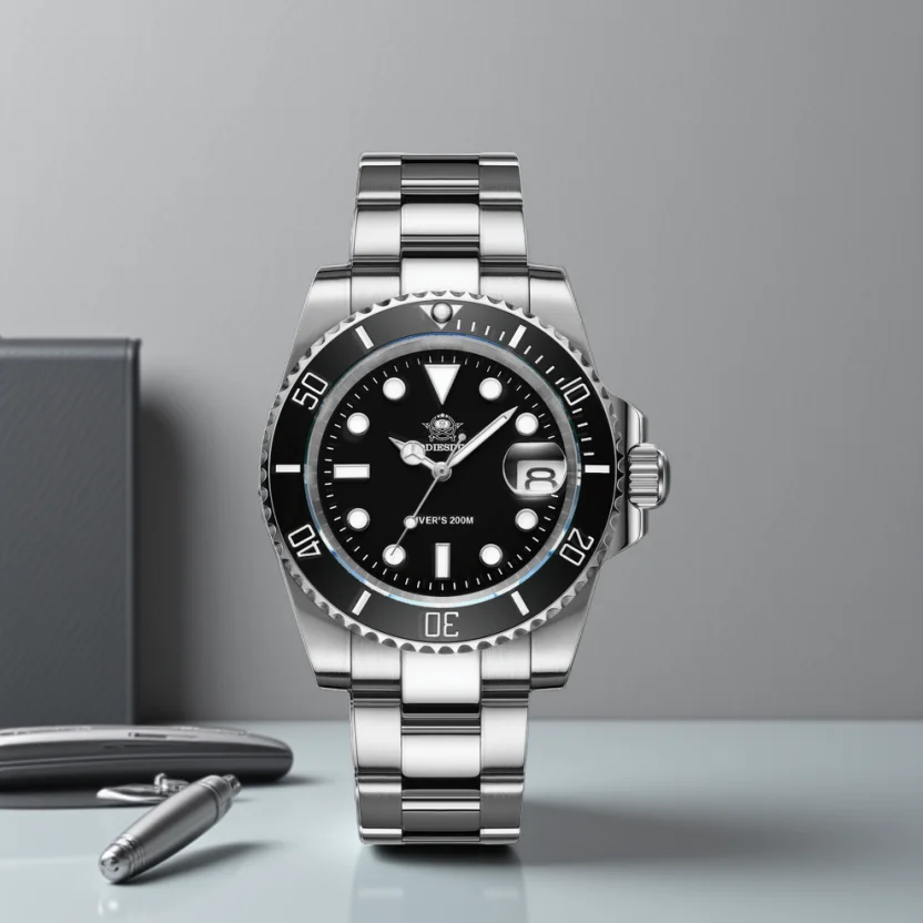 ADDIESDIVE Stainless Steel Watch Men's European and American Business Leisure Quartz Watch product image
