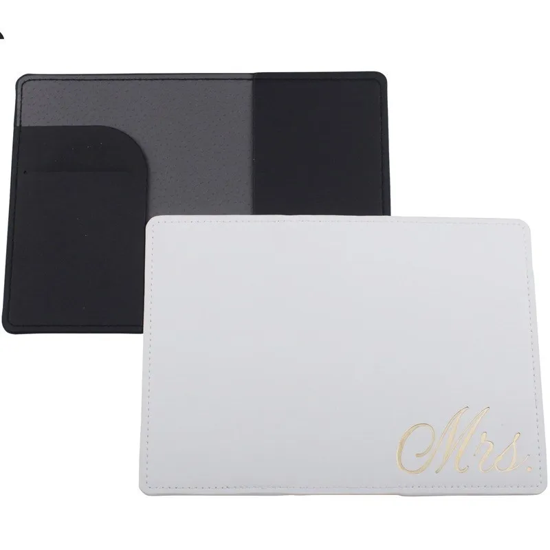 

Leather Gilding Couple PU Passport Holder Document Cover Functional Small Bag Letter Pattern Spring 202 Collection